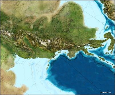 Eastern Euramerica (modern day Europe) as it appeared in the Gzhelian.  Map by Ron Blakey