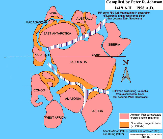 Rodinia ~900 Mya