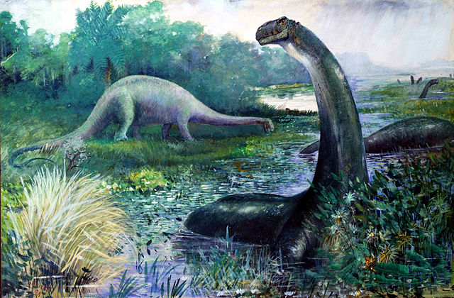 Brontosaurus by Charles R Knight, via Wikipedia