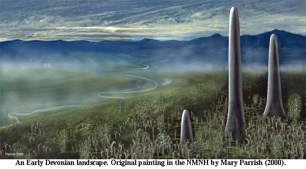 Early Devonian landscape by Mary Parrish