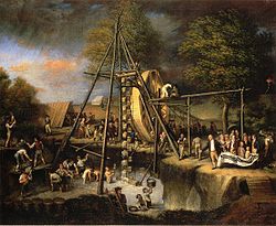 Peale's 1806 painting The Exhumation of the Mastodon